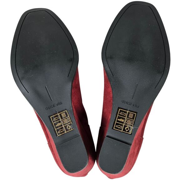 Dolce Vita Tippy Heeled Suede‎ Bootie Burgundy 7 NWT - Picture 7 of 12
